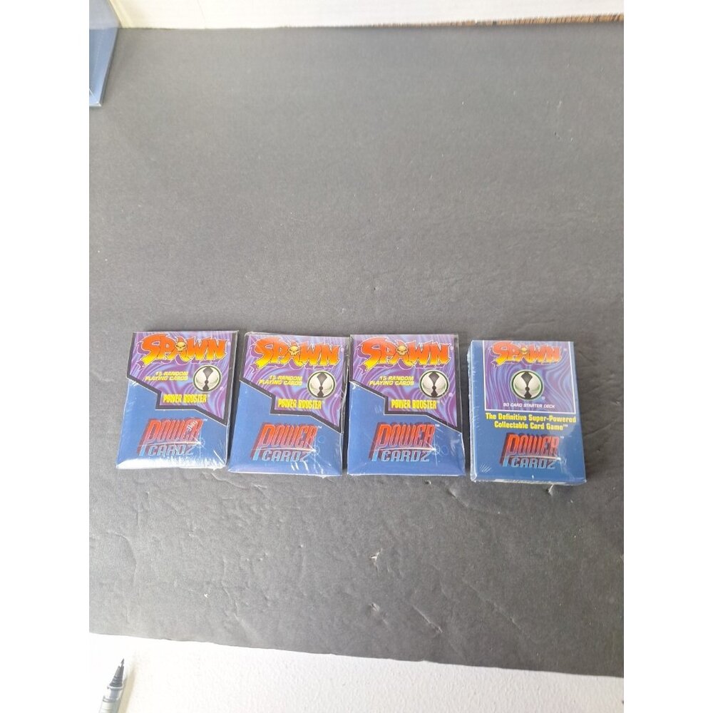 1995 (3)15 Card & 1- 50card SPAWN POWER CARDZ Booster Packs NEW FACTORY SEALED